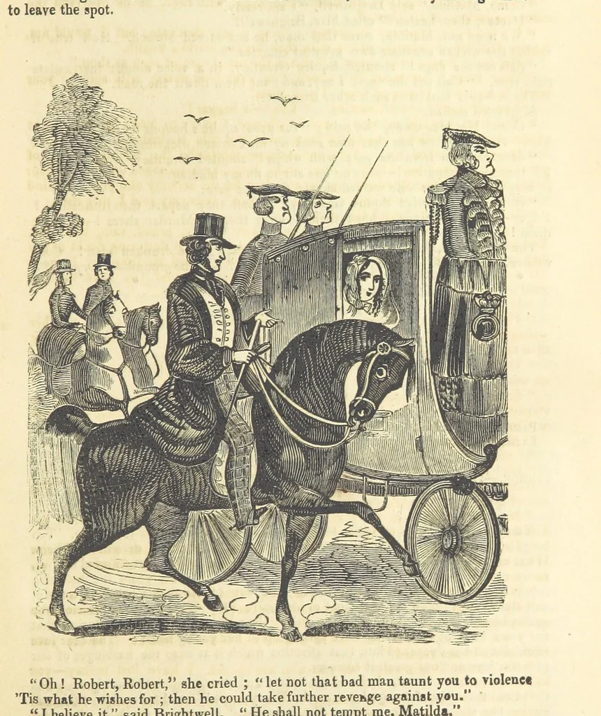 An illustration from Jane Brightwell; or, the Beggar's petition. A romance. [By James M. Rymer, 1848, leaf 99