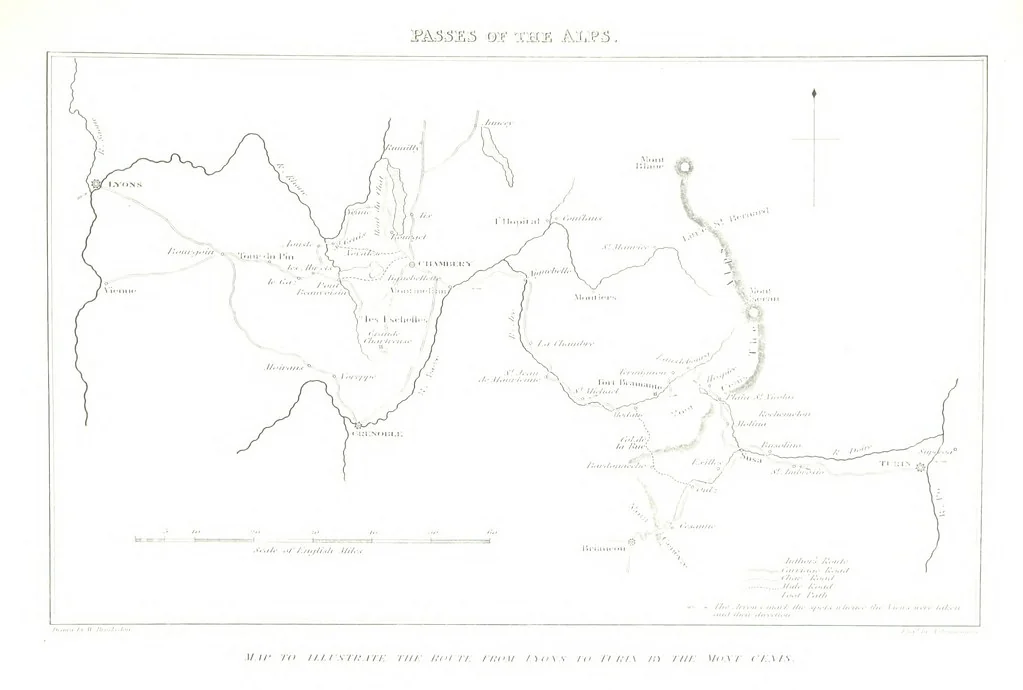 An illustration from Illustrations of the Passes of the Alps, by which Italy communicates with France, Switzerland, and Germany, 1877, leaf 109
