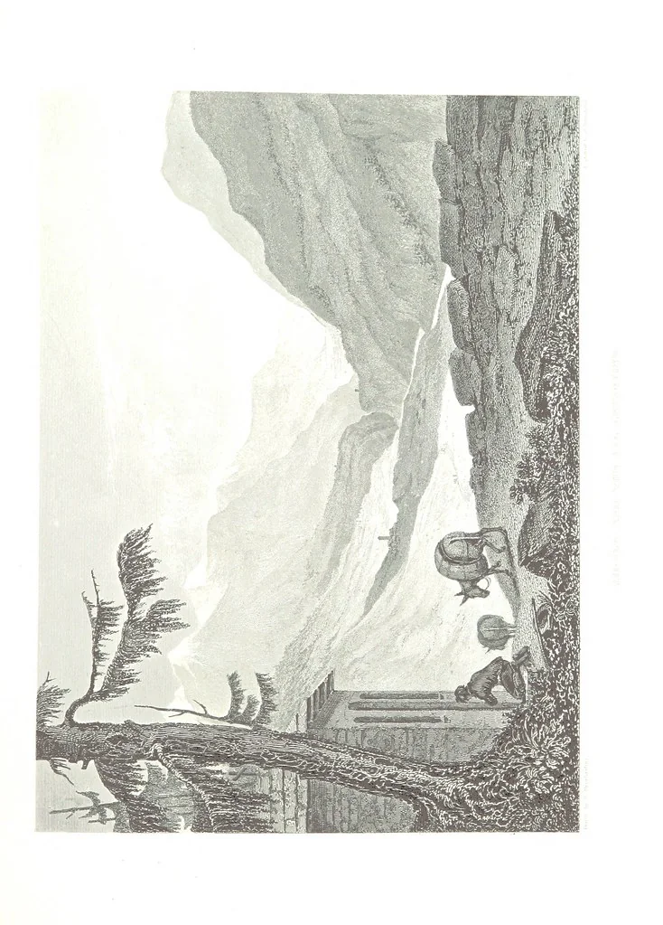An illustration from Illustrations of the Passes of the Alps, by which Italy communicates with France, Switzerland, and Germany, 1877, leaf 131