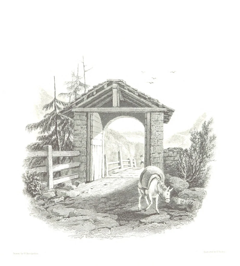 An illustration from Illustrations of the Passes of the Alps, by which Italy communicates with France, Switzerland, and Germany, 1877, leaf 175