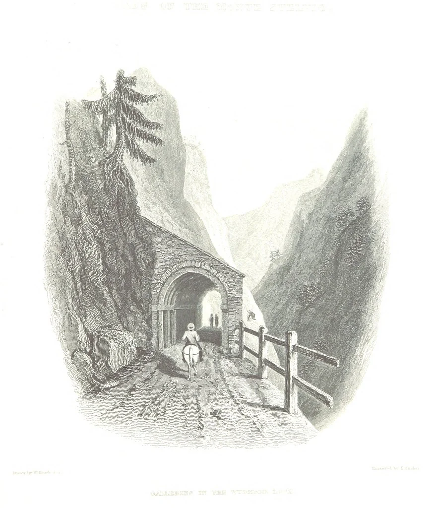 An illustration from Illustrations of the Passes of the Alps, by which Italy communicates with France, Switzerland, and Germany, 1877, leaf 193