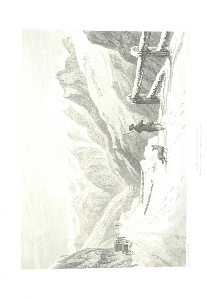 An illustration from Illustrations of the Passes of the Alps, by which Italy communicates with France, Switzerland, and Germany, 1877, leaf 197