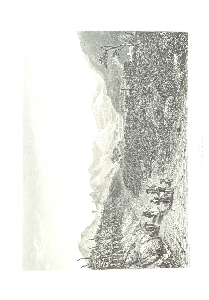An illustration from Illustrations of the Passes of the Alps, by which Italy communicates with France, Switzerland, and Germany, 1877, leaf 205