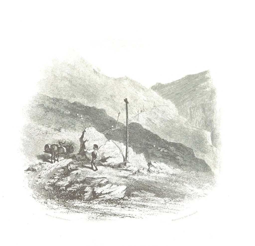 An illustration from Illustrations of the Passes of the Alps, by which Italy communicates with France, Switzerland, and Germany, 1877, leaf 39