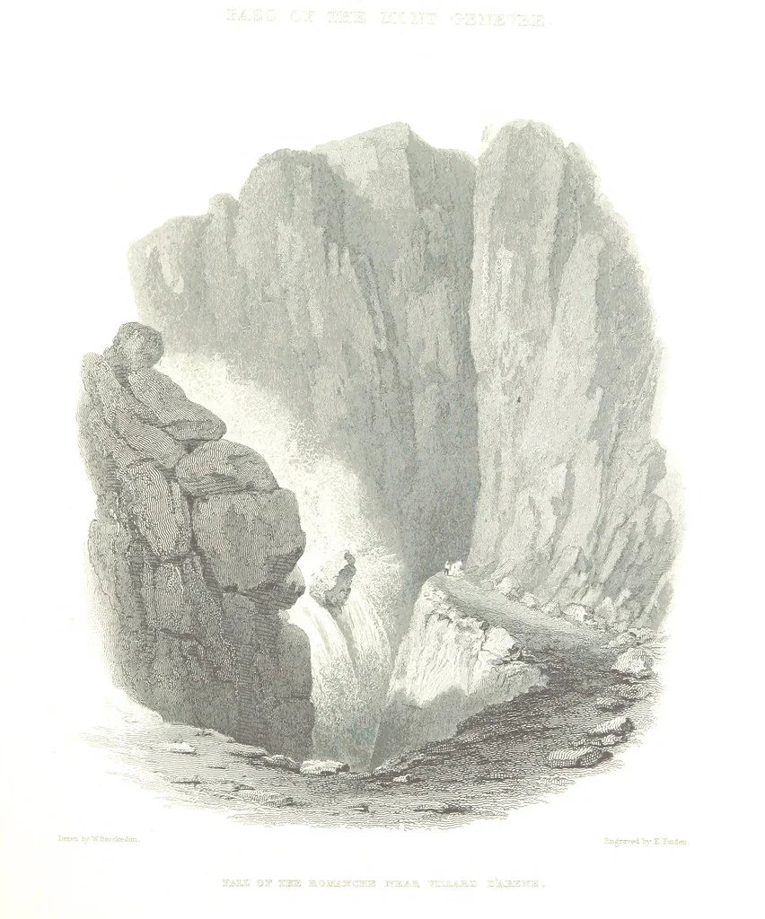 An illustration from Illustrations of the Passes of the Alps, by which Italy communicates with France, Switzerland, and Germany, 1877, leaf 59