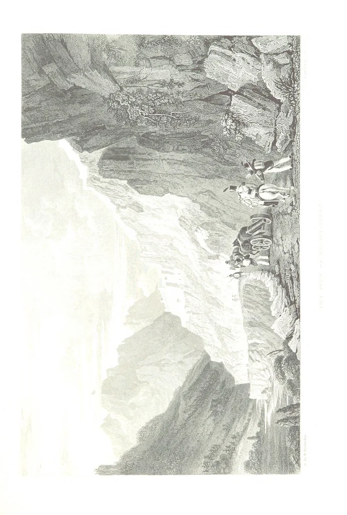 An illustration from Illustrations of the Passes of the Alps, by which Italy communicates with France, Switzerland, and Germany, 1877, leaf 61