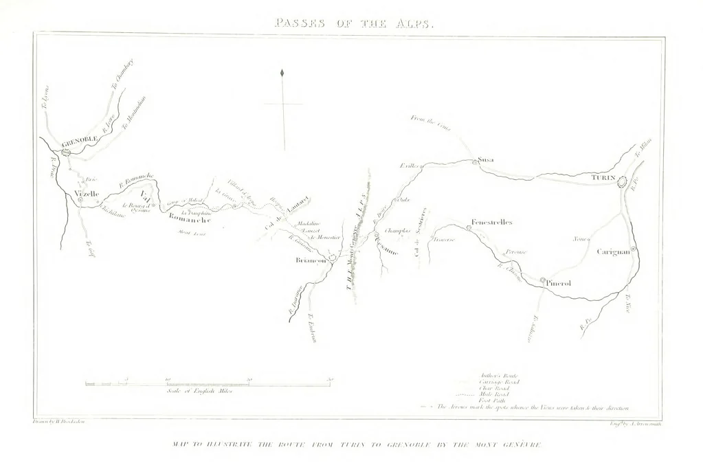 An illustration from Illustrations of the Passes of the Alps, by which Italy communicates with France, Switzerland, and Germany, 1877, leaf 75
