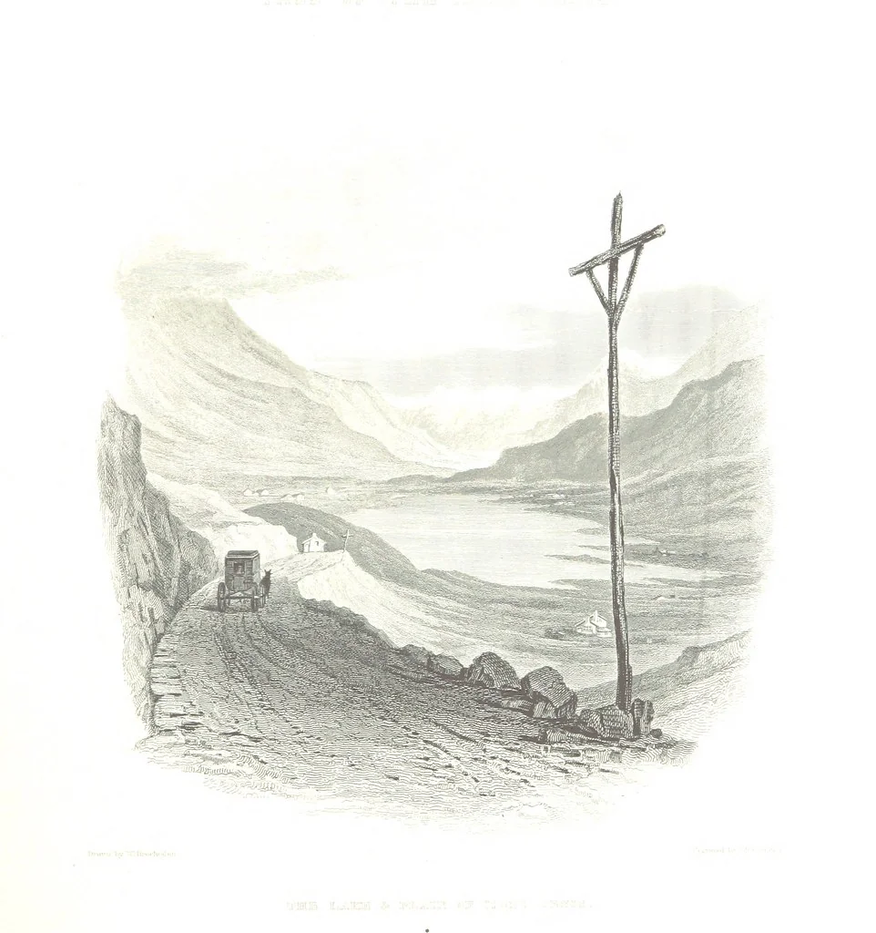 An illustration from Illustrations of the Passes of the Alps, by which Italy communicates with France, Switzerland, and Germany, 1877, leaf 93