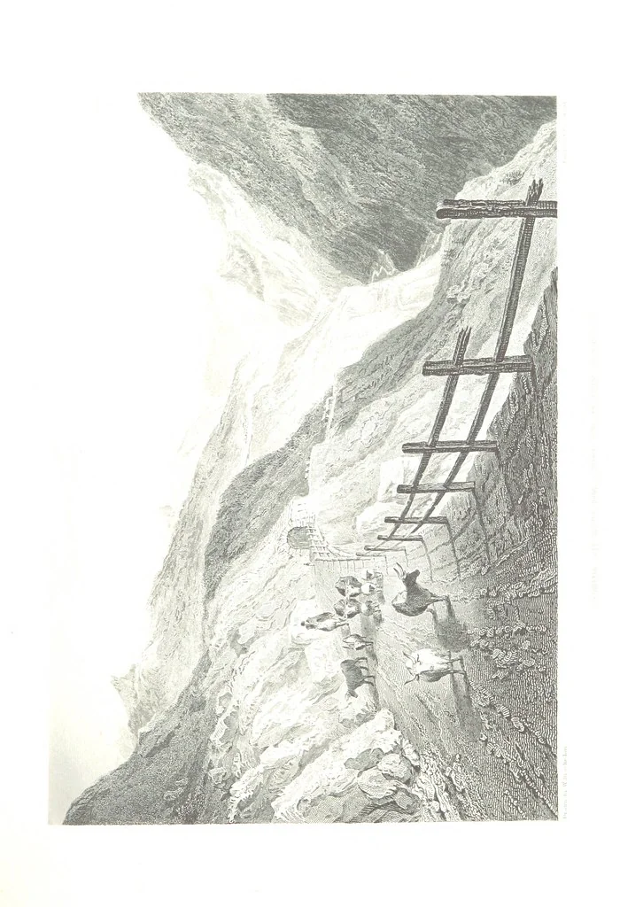 An illustration from Illustrations of the Passes of the Alps, by which Italy communicates with France, Switzerland, and Germany, 1877, leaf 101