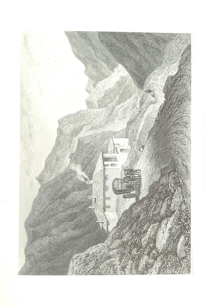 An illustration from Illustrations of the Passes of the Alps, by which Italy communicates with France, Switzerland, and Germany, 1877, leaf 165