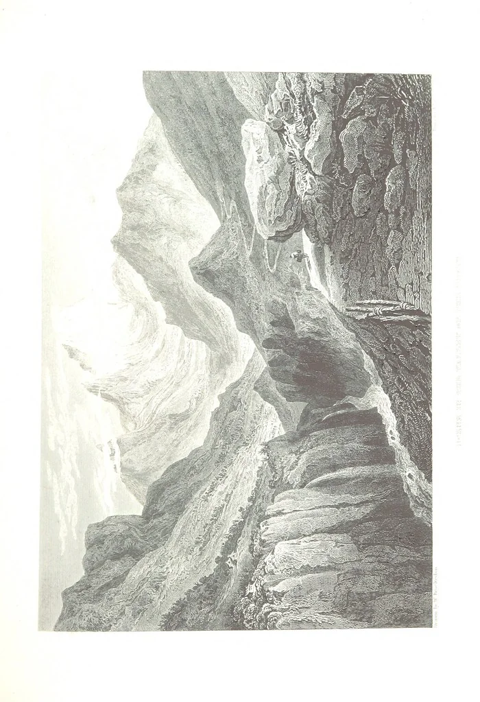An illustration from Illustrations of the Passes of the Alps, by which Italy communicates with France, Switzerland, and Germany, 1877, leaf 169