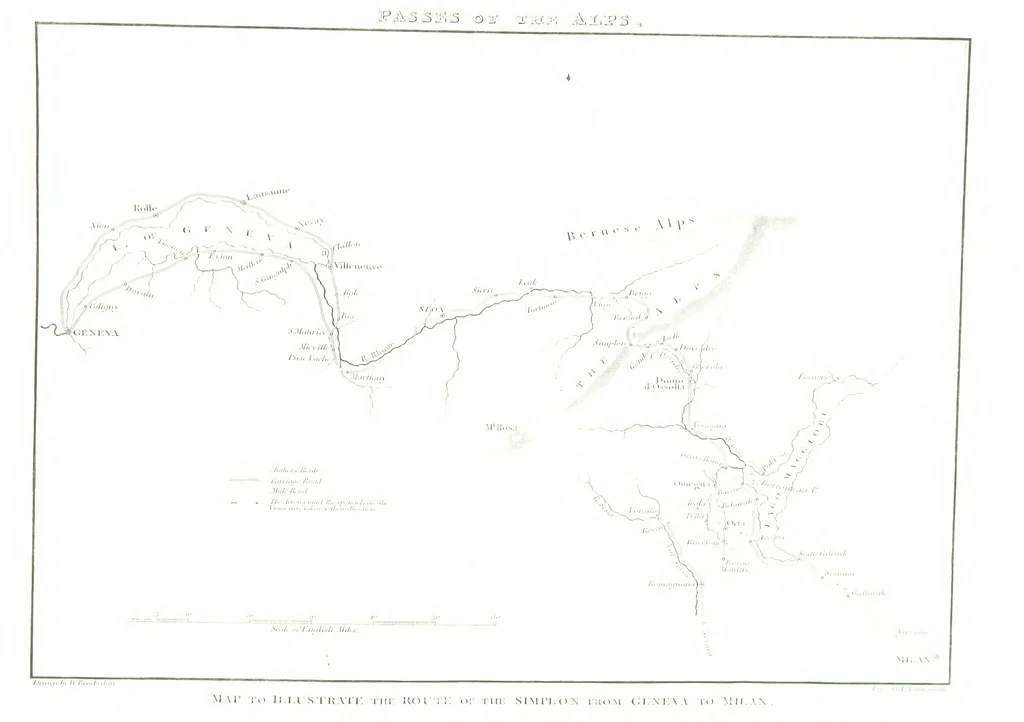 An illustration from Illustrations of the Passes of the Alps, by which Italy communicates with France, Switzerland, and Germany, 1877, leaf 221