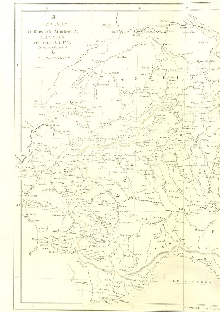 An illustration from Illustrations of the Passes of the Alps, by which Italy communicates with France, Switzerland, and Germany, 1877, leaf 224