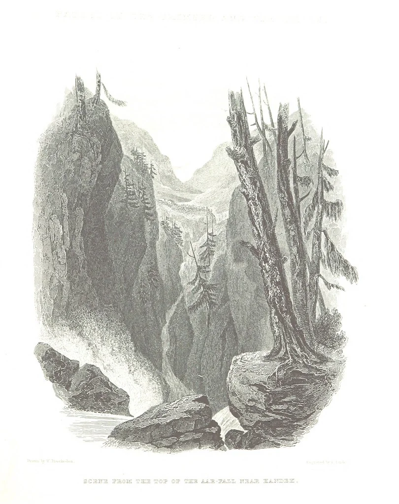 An illustration from Illustrations of the Passes of the Alps, by which Italy communicates with France, Switzerland, and Germany, 1877, leaf 55