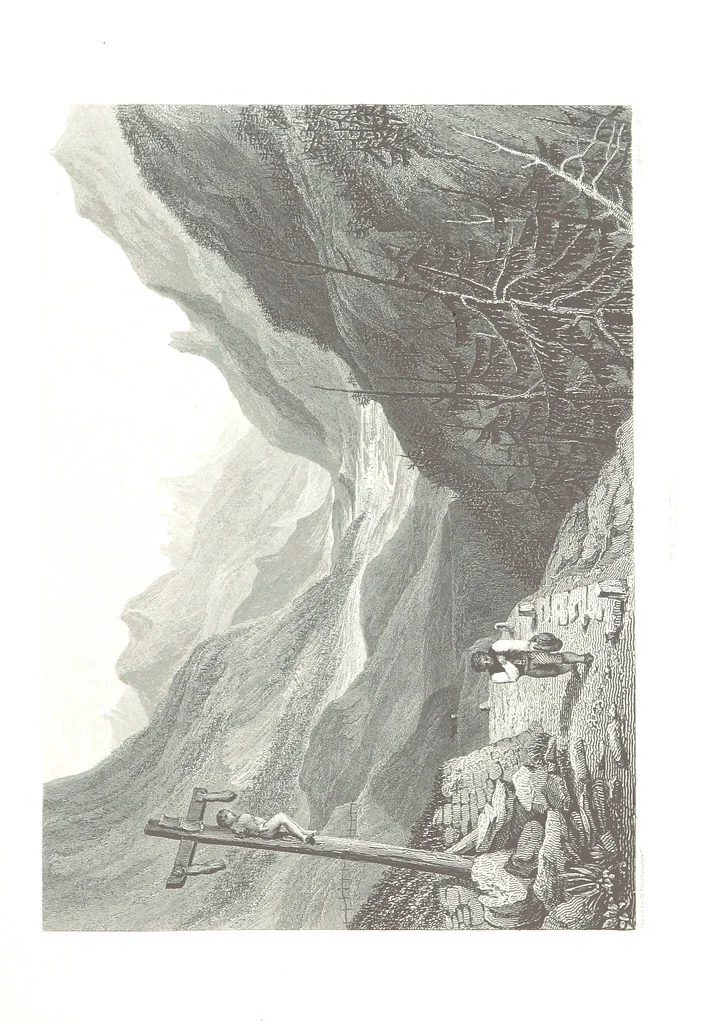 An illustration from Illustrations of the Passes of the Alps, by which Italy communicates with France, Switzerland, and Germany, 1877, leaf 61