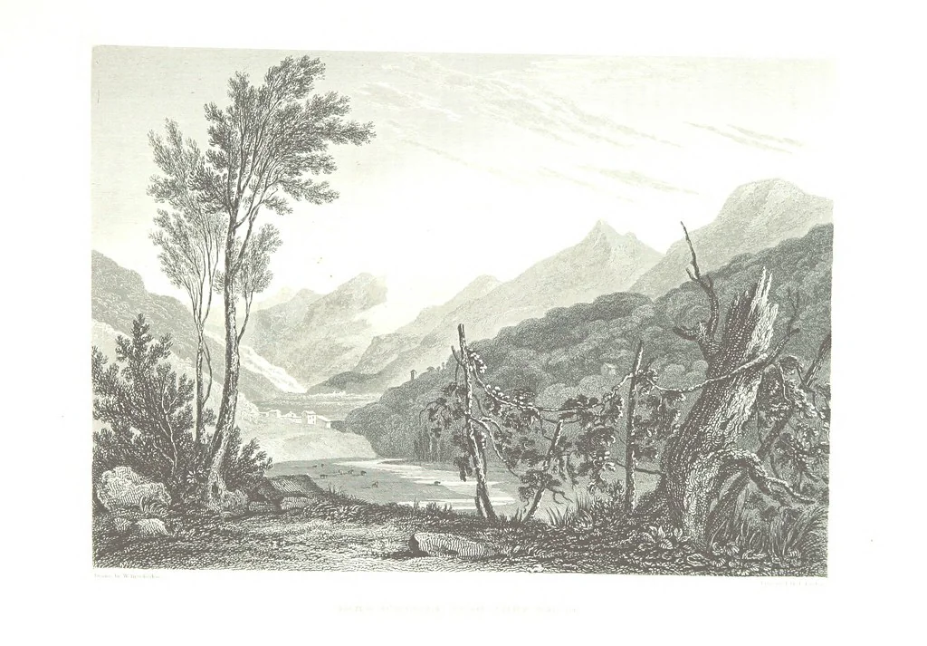 An illustration from Illustrations of the Passes of the Alps, by which Italy communicates with France, Switzerland, and Germany, 1877, leaf 67