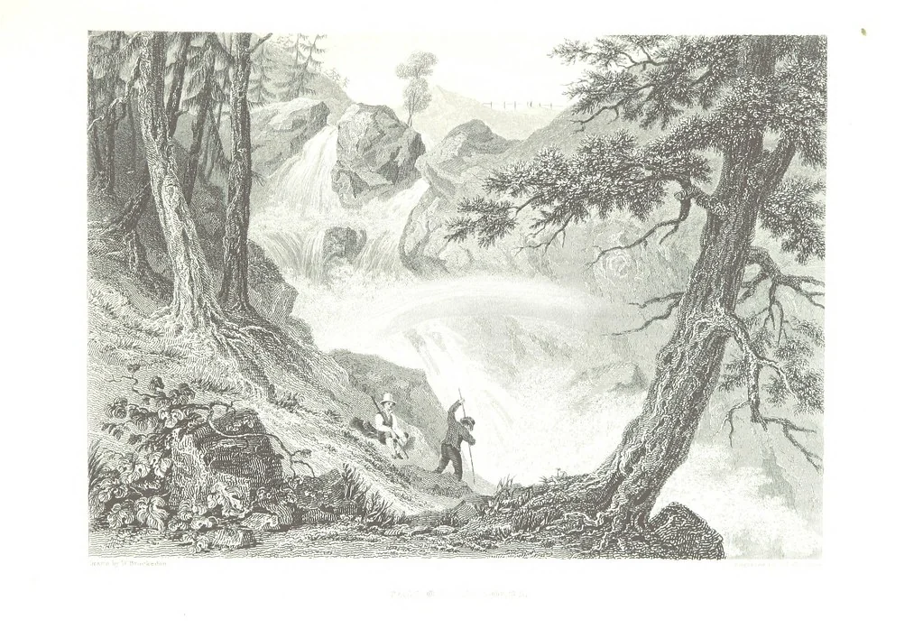 An illustration from Illustrations of the Passes of the Alps, by which Italy communicates with France, Switzerland, and Germany, 1877, leaf 95