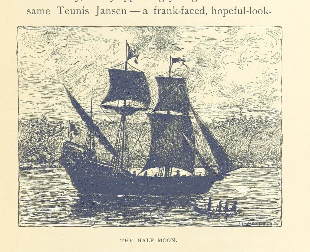 An illustration from The Story of New York ... Illustrations by L. J. Bridgman, 1888, leaf 19