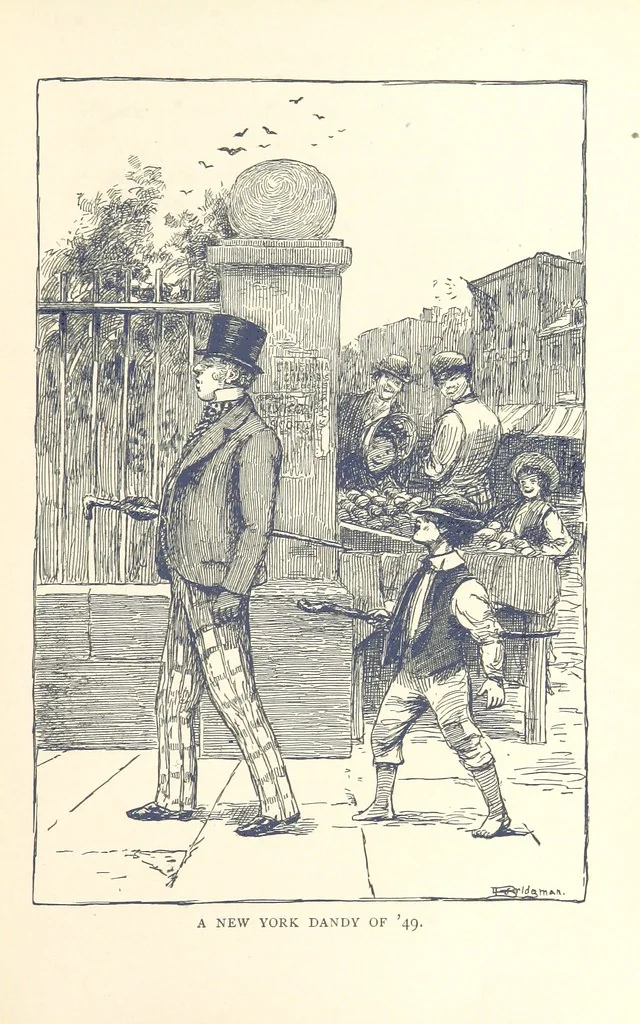 An illustration from The Story of New York ... Illustrations by L. J. Bridgman, 1888, leaf 241