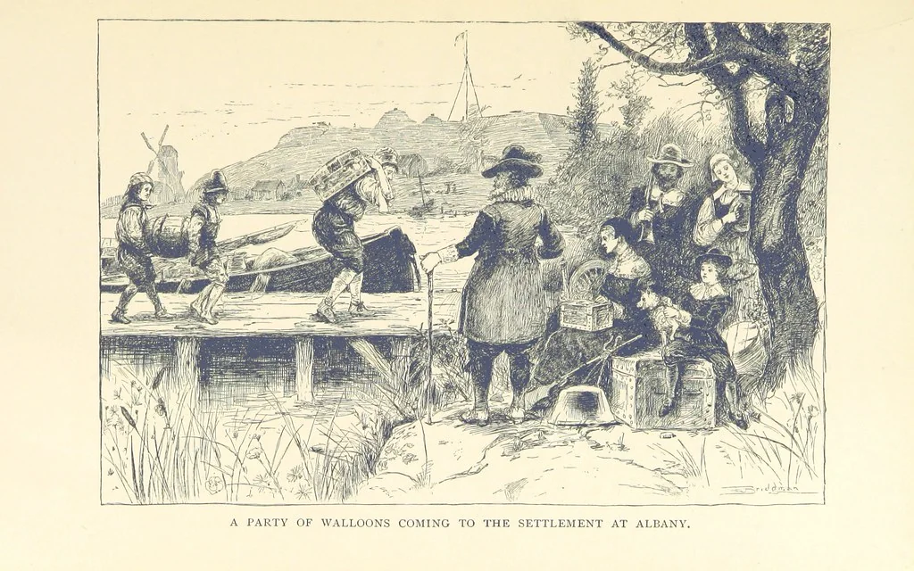 An illustration from The Story of New York ... Illustrations by L. J. Bridgman, 1888, leaf 33