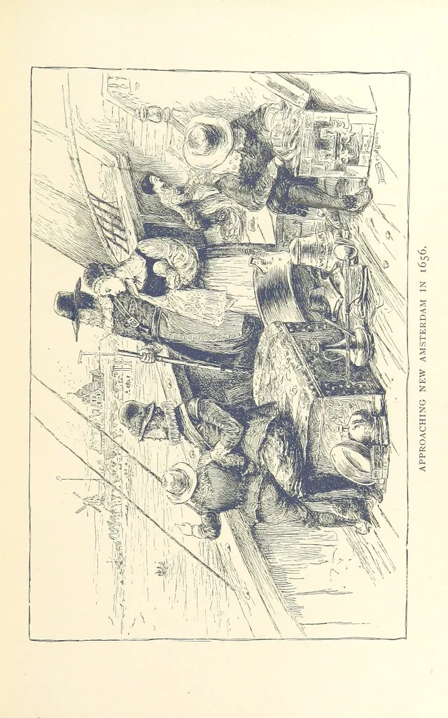 An illustration from The Story of New York ... Illustrations by L. J. Bridgman, 1888, leaf 49