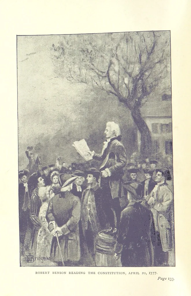 An illustration from The Story of New York ... Illustrations by L. J. Bridgman, 1888, leaf 8
