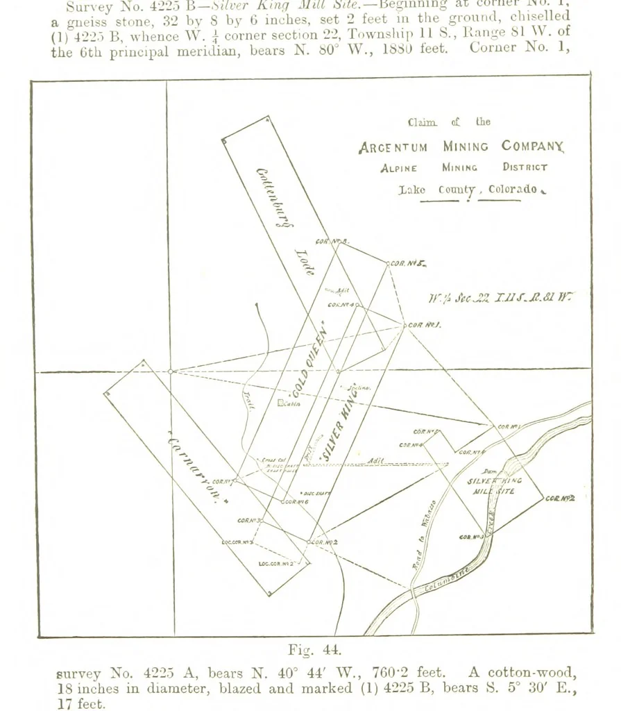 An illustration from A Treatise on Mine-surveying ... With ... diagrams, 1894, leaf 154