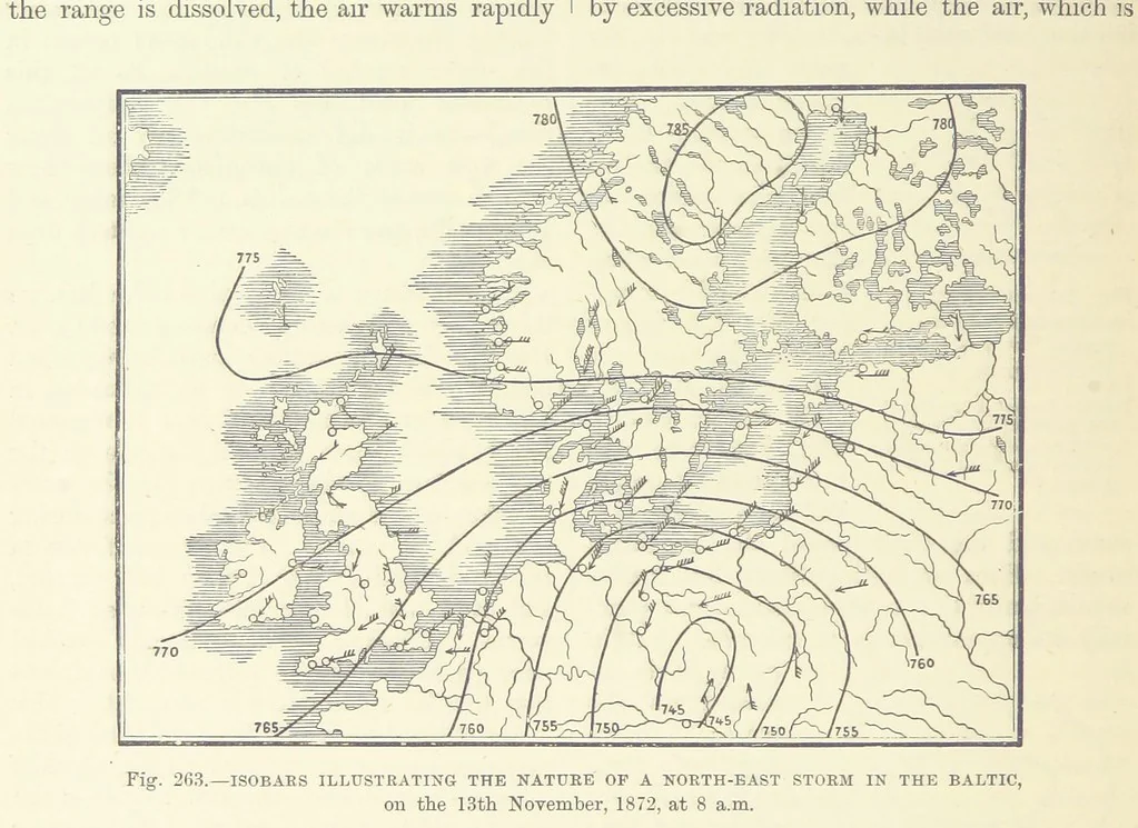 An illustration from Our Earth and its Story: a popular treatise on physical geography. Edited by R. Brown. With ... coloured plates and maps, etc, 1887, leaf 366