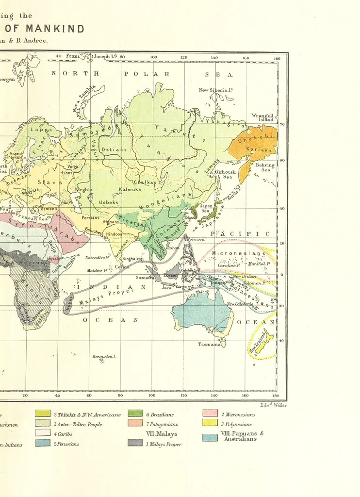 An illustration from Our Earth and its Story: a popular treatise on physical geography. Edited by R. Brown. With ... coloured plates and maps, etc, 1887, leaf 85