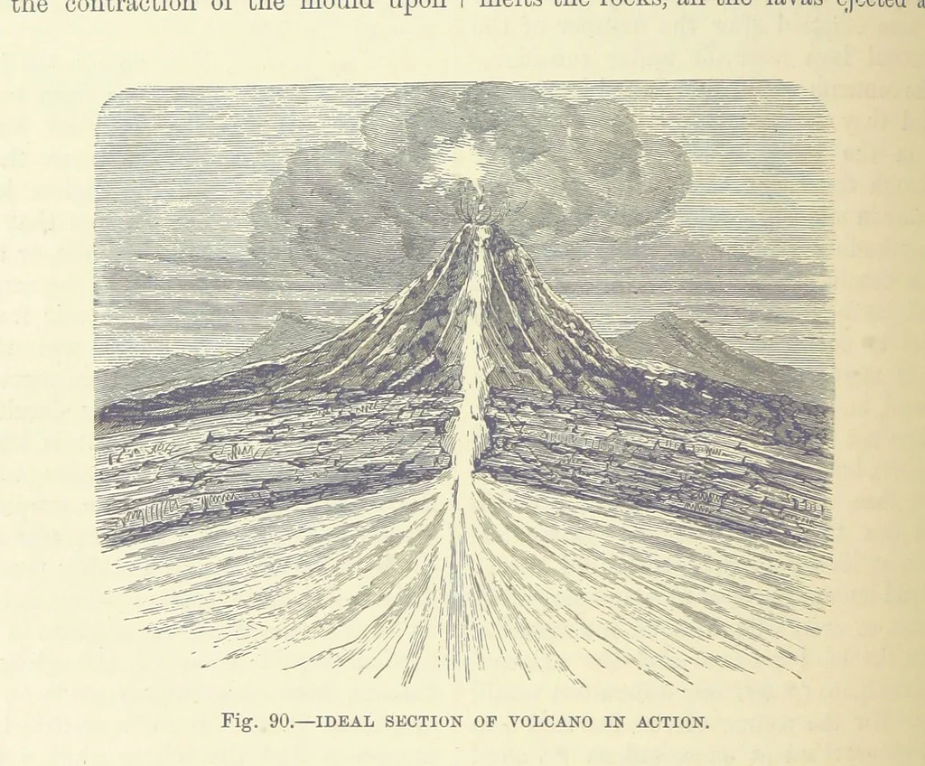 An illustration from Our Earth and its Story: a popular treatise on physical geography. Edited by R. Brown. With ... coloured plates and maps, etc, 1893, leaf 204