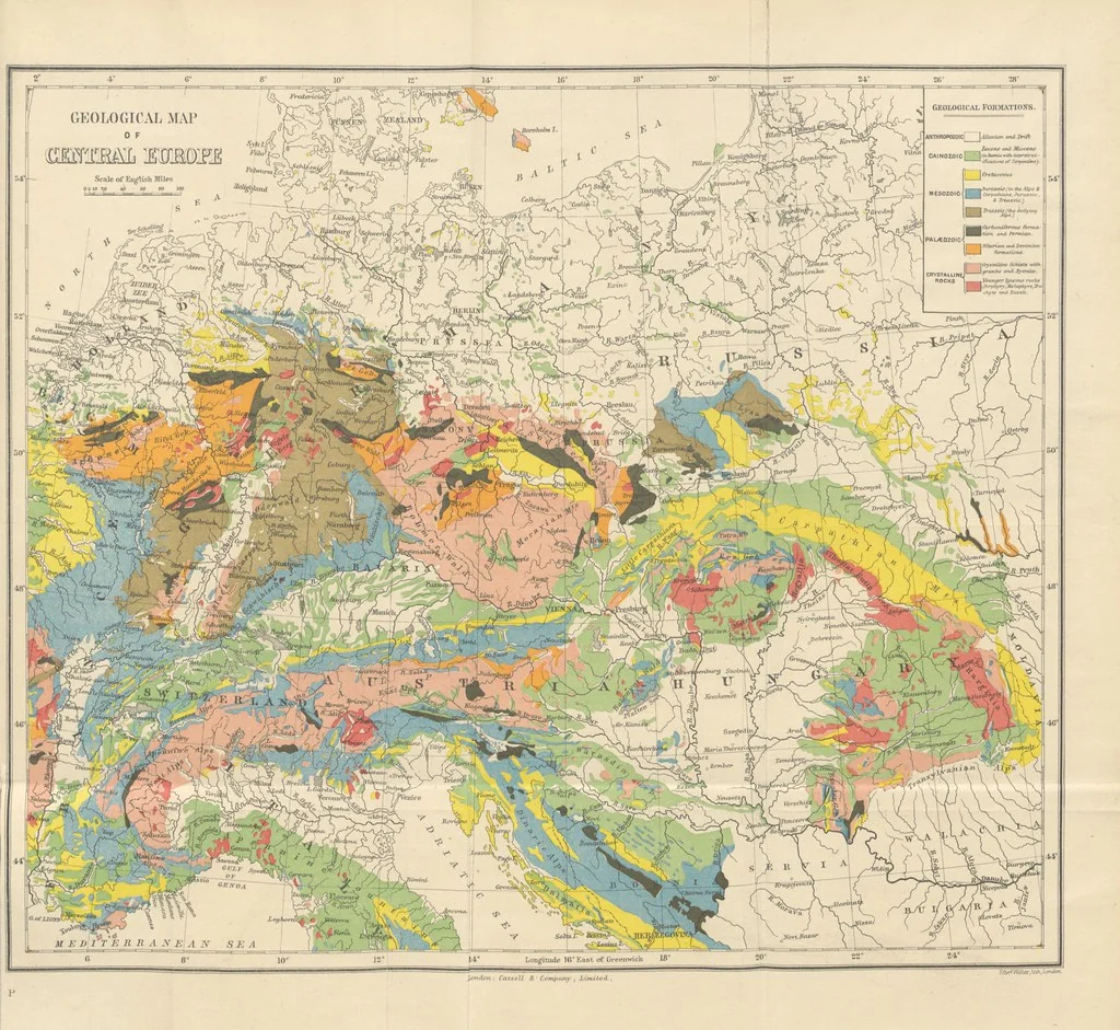 An illustration from Our Earth and its Story: a popular treatise on physical geography. Edited by R. Brown. With ... coloured plates and maps, etc, 1893, leaf 523
