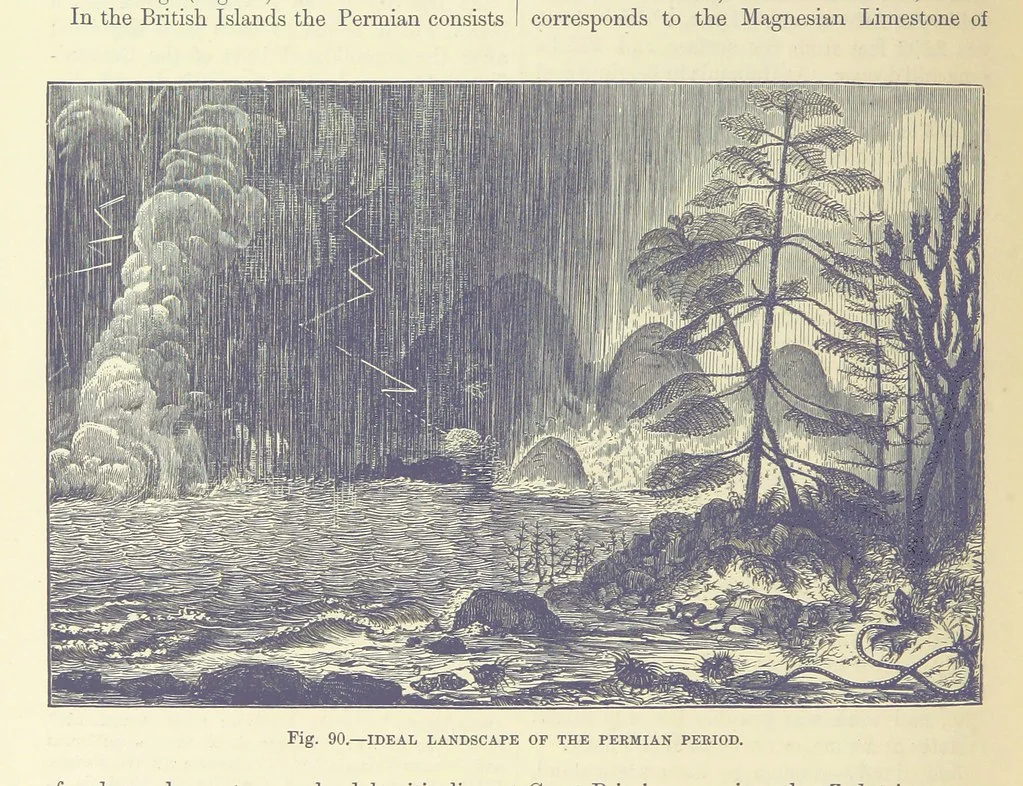 An illustration from Our Earth and its Story: a popular treatise on physical geography. Edited by R. Brown. With ... coloured plates and maps, etc, 1893, leaf 548