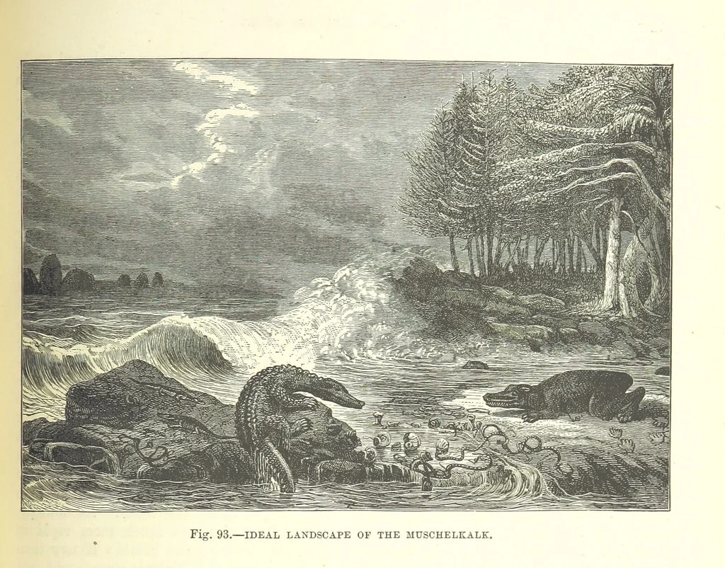 An illustration from Our Earth and its Story: a popular treatise on physical geography. Edited by R. Brown. With ... coloured plates and maps, etc, 1893, leaf 553