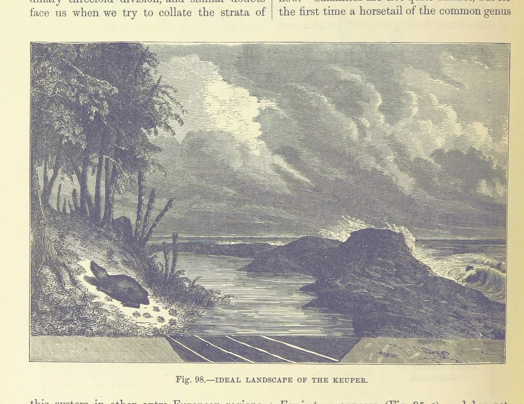 An illustration from Our Earth and its Story: a popular treatise on physical geography. Edited by R. Brown. With ... coloured plates and maps, etc, 1893, leaf 562