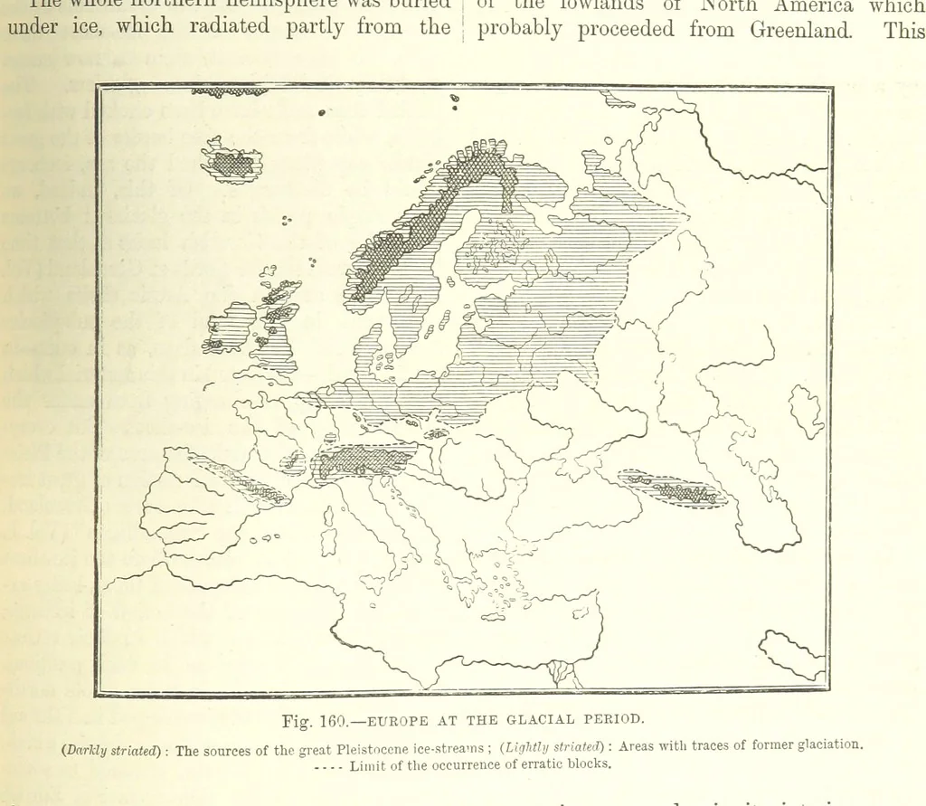 An illustration from Our Earth and its Story: a popular treatise on physical geography. Edited by R. Brown. With ... coloured plates and maps, etc, 1893, leaf 667