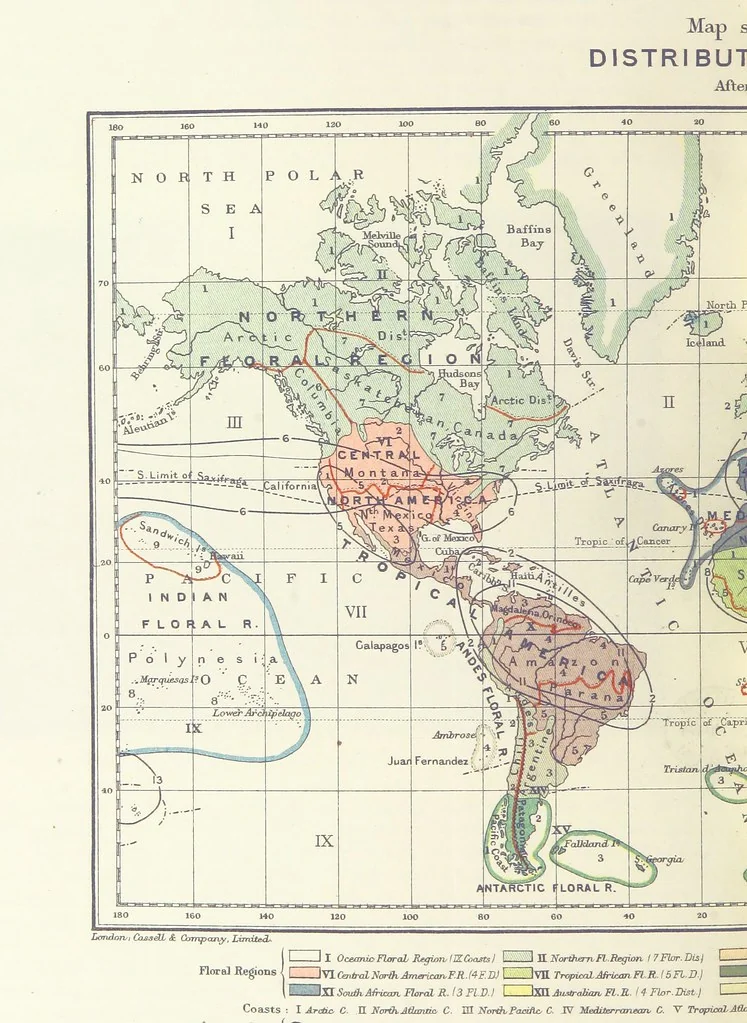 An illustration from Our Earth and its Story: a popular treatise on physical geography. Edited by R. Brown. With ... coloured plates and maps, etc, 1893, leaf 730
