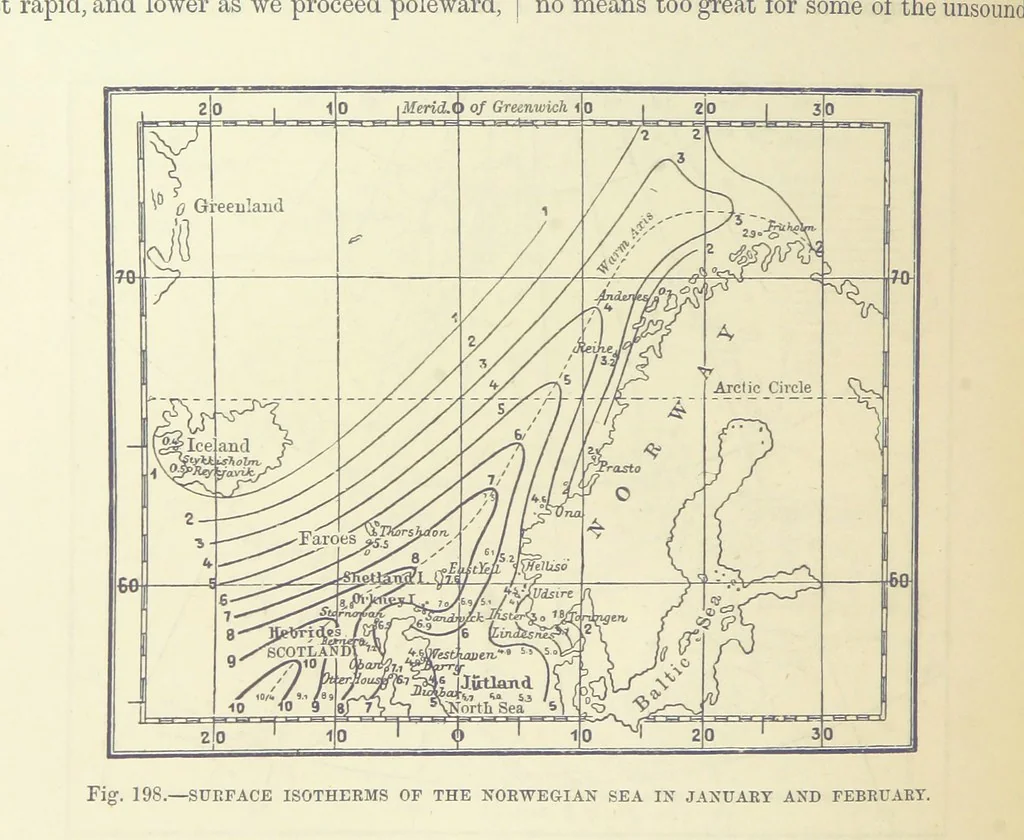 An illustration from Our Earth and its Story: a popular treatise on physical geography. Edited by R. Brown. With ... coloured plates and maps, etc, 1893, leaf 232