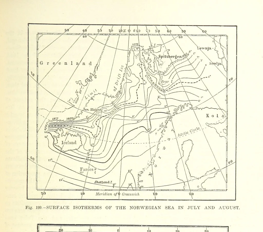 An illustration from Our Earth and its Story: a popular treatise on physical geography. Edited by R. Brown. With ... coloured plates and maps, etc, 1893, leaf 233