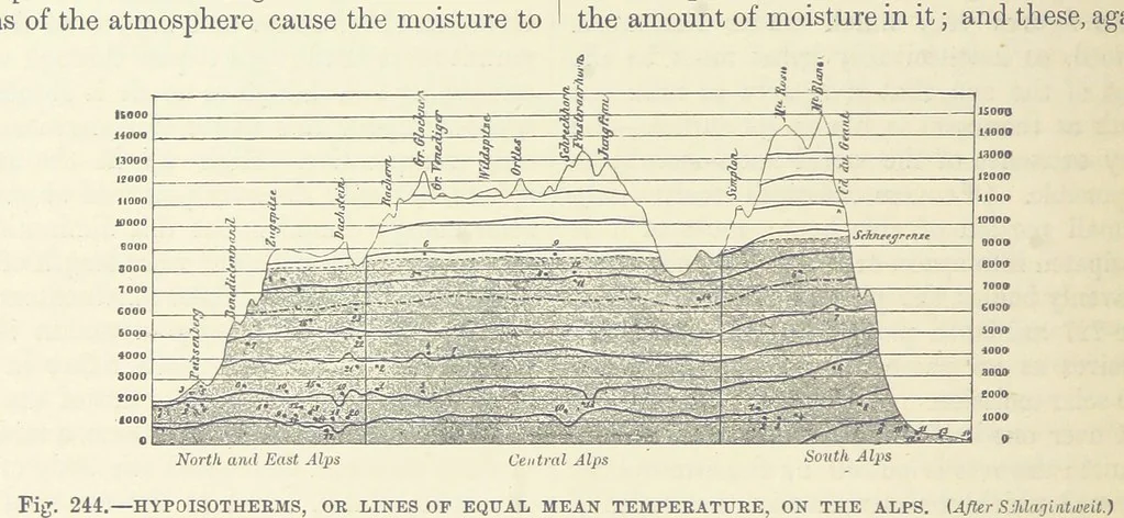 An illustration from Our Earth and its Story: a popular treatise on physical geography. Edited by R. Brown. With ... coloured plates and maps, etc, 1893, leaf 326