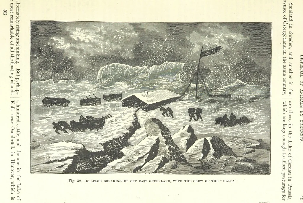 An illustration from Our Earth and its Story: a popular treatise on physical geography. Edited by R. Brown. With ... coloured plates and maps, etc, 1893, leaf 61