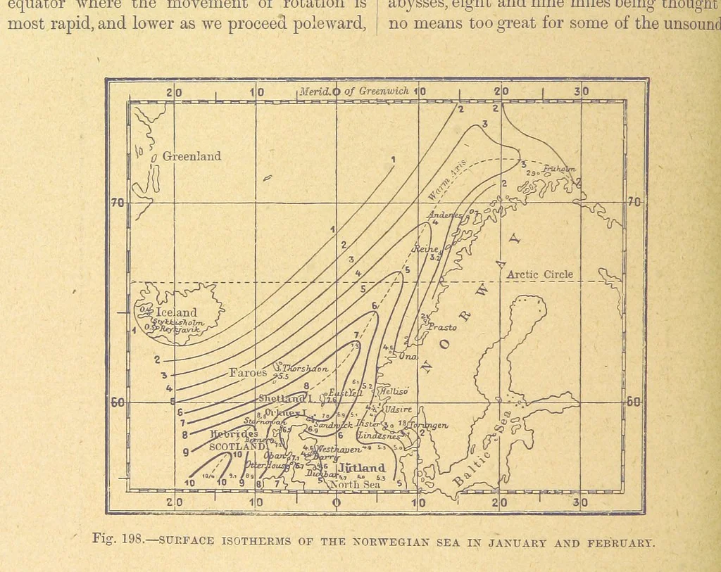 An illustration from Our Earth and its Story: a popular treatise on physical geography. Edited by R. Brown. With ... coloured plates and maps, etc, 1899, leaf 224