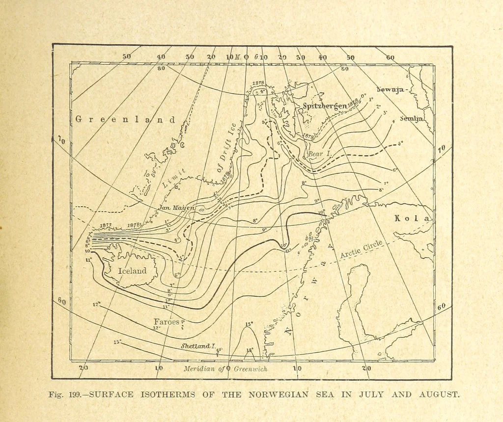 An illustration from Our Earth and its Story: a popular treatise on physical geography. Edited by R. Brown. With ... coloured plates and maps, etc, 1899, leaf 225