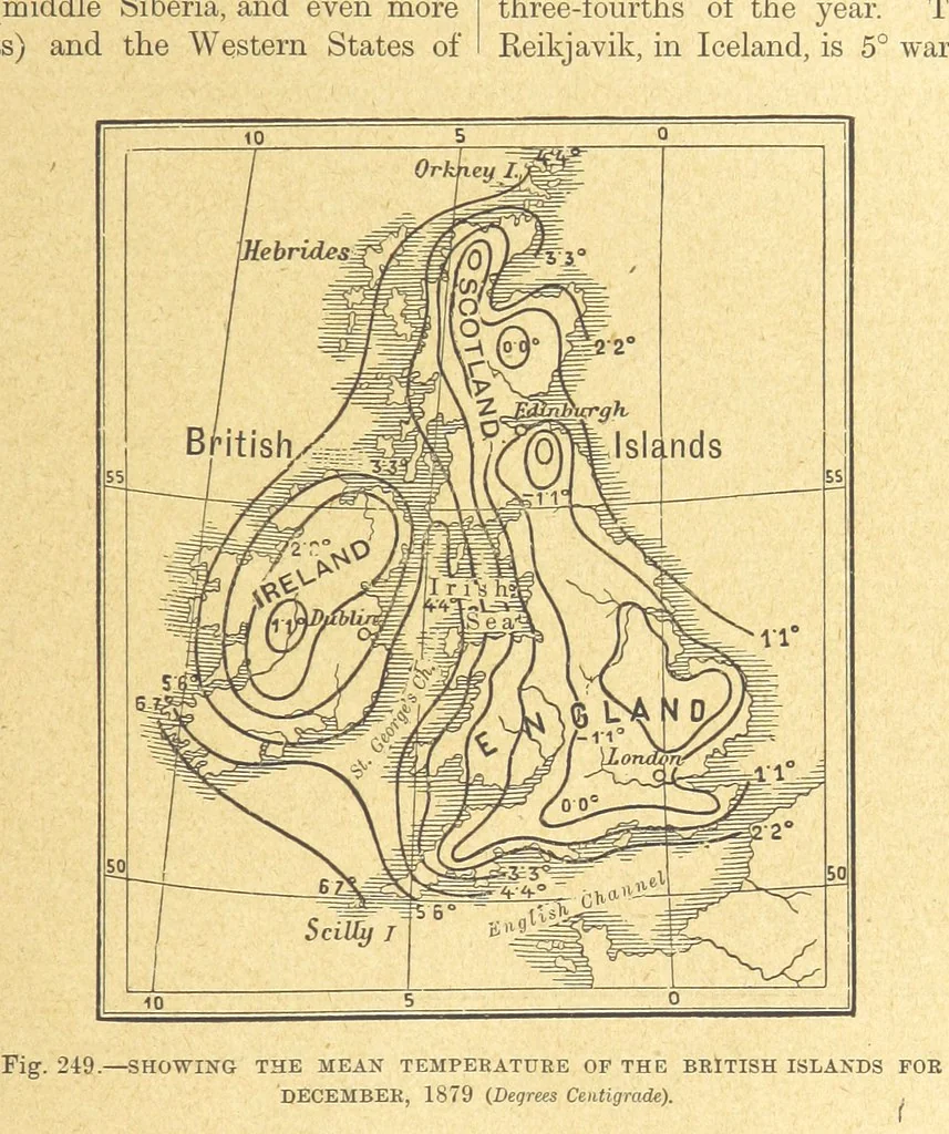 An illustration from Our Earth and its Story: a popular treatise on physical geography. Edited by R. Brown. With ... coloured plates and maps, etc, 1899, leaf 319