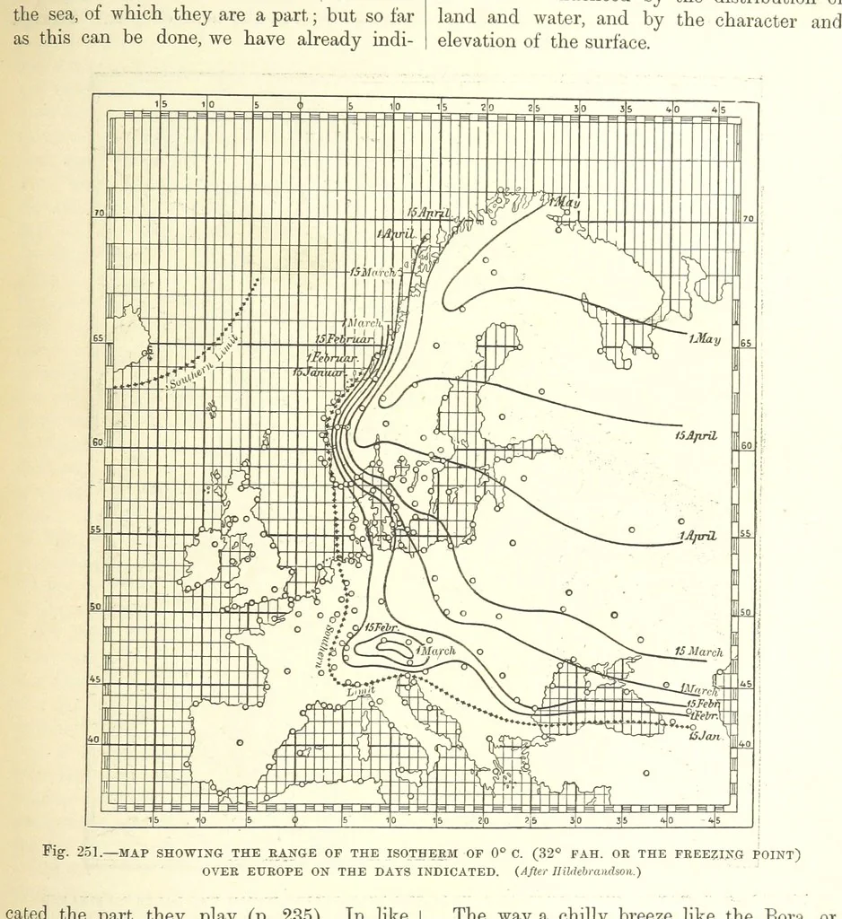 An illustration from Our Earth and its Story: a popular treatise on physical geography. Edited by R. Brown. With ... coloured plates and maps, etc, 1899, leaf 321