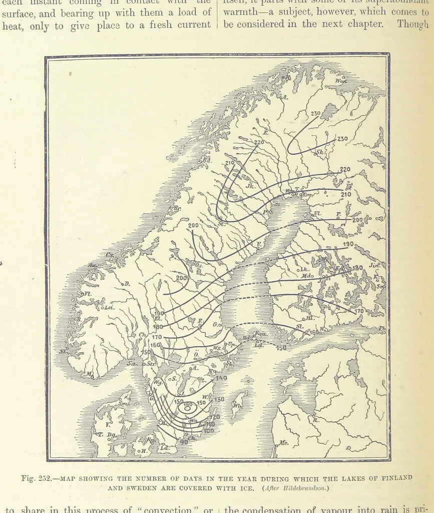 An illustration from Our Earth and its Story: a popular treatise on physical geography. Edited by R. Brown. With ... coloured plates and maps, etc, 1899, leaf 322