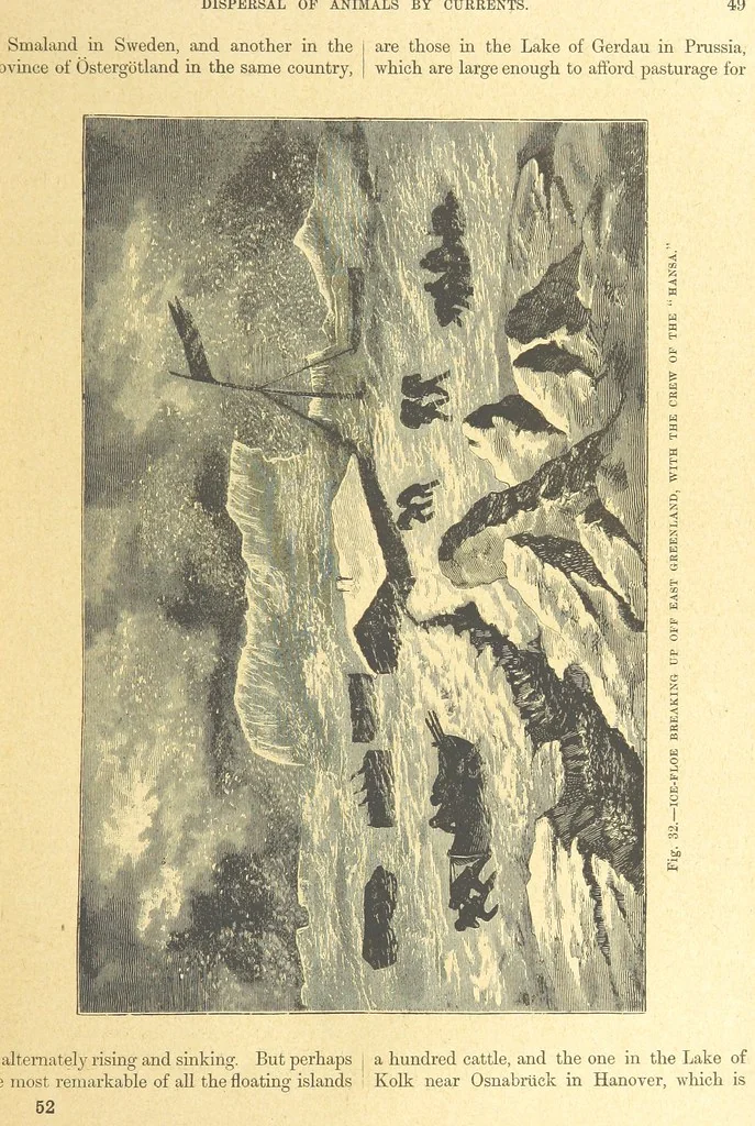 An illustration from Our Earth and its Story: a popular treatise on physical geography. Edited by R. Brown. With ... coloured plates and maps, etc, 1899, leaf 65