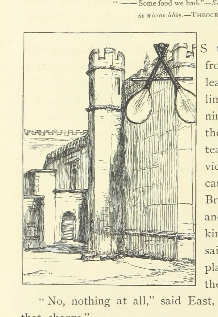 An illustration from Tom Brown's School Days. By an Old Boy [i.e. Thomas Hughes]. Third edition, 1869, leaf 152