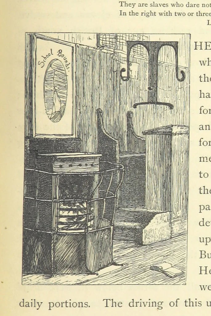 An illustration from Tom Brown's School Days. By an Old Boy [i.e. Thomas Hughes]. Third edition, 1869, leaf 203