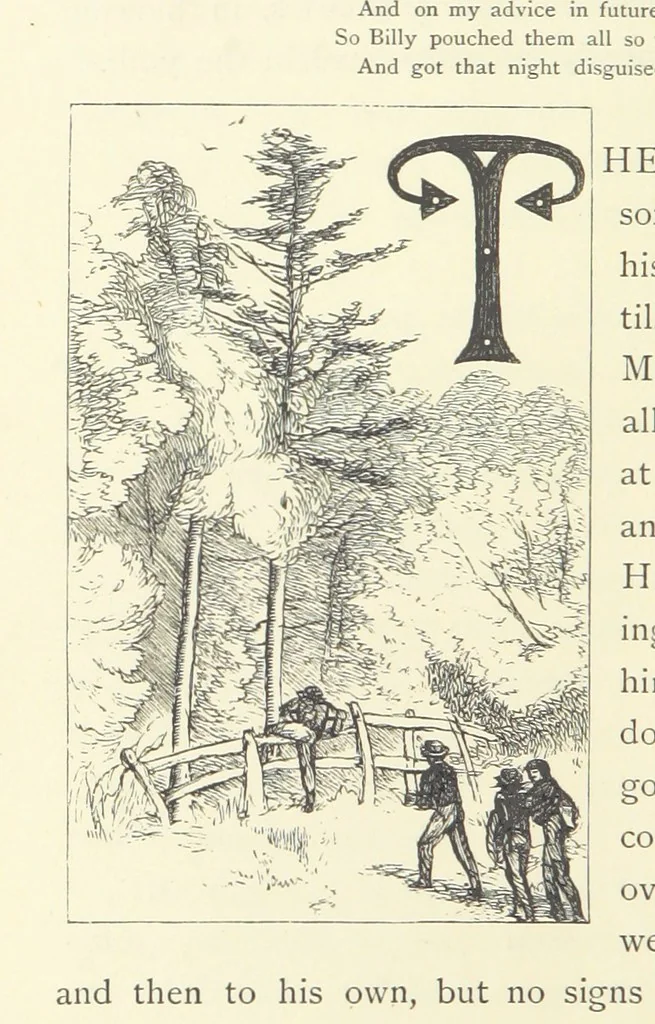 An illustration from Tom Brown's School Days. By an Old Boy [i.e. Thomas Hughes]. Third edition, 1869, leaf 316