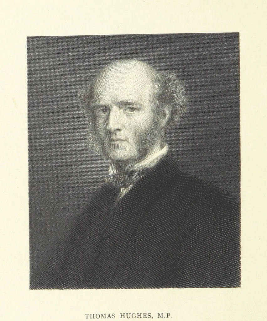 An illustration from Tom Brown's School Days. By an Old Boy [i.e. Thomas Hughes]. Third edition, 1869, leaf 8